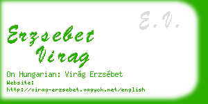 erzsebet virag business card