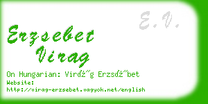 erzsebet virag business card